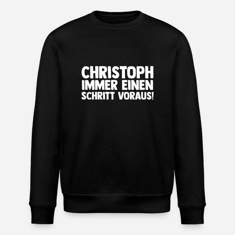 First name Chris Christoph - Stanley/Stella ROLLER Unisex Organic Sweatshirt - black
