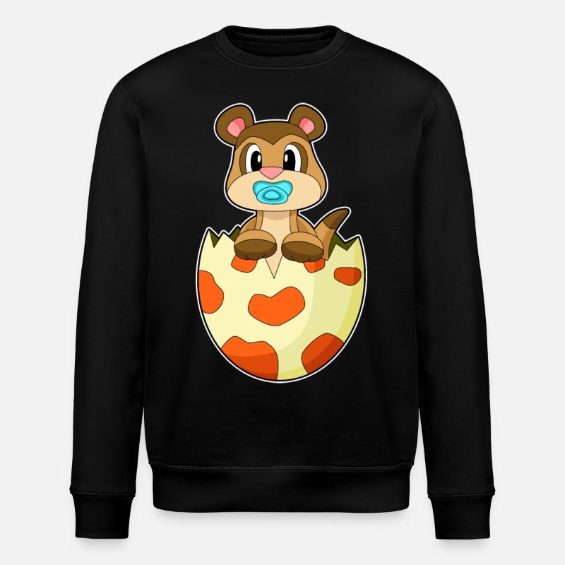 Meerkat pacifier - Stanley/Stella ROLLER Unisex Organic Sweatshirt - black