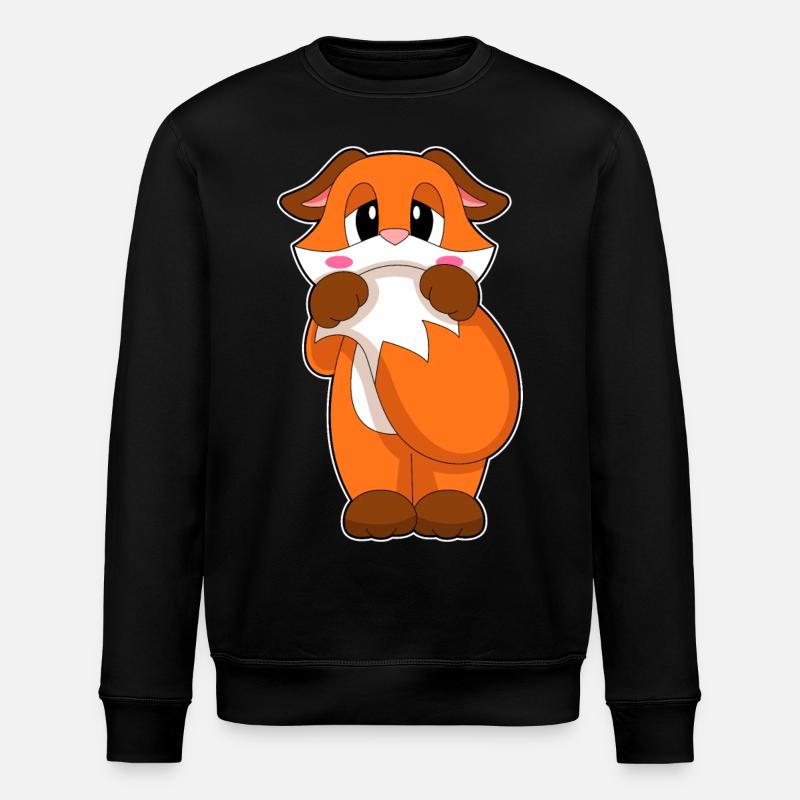 Fox Shy - Stanley/Stella ROLLER Unisex Organic Sweatshirt - black