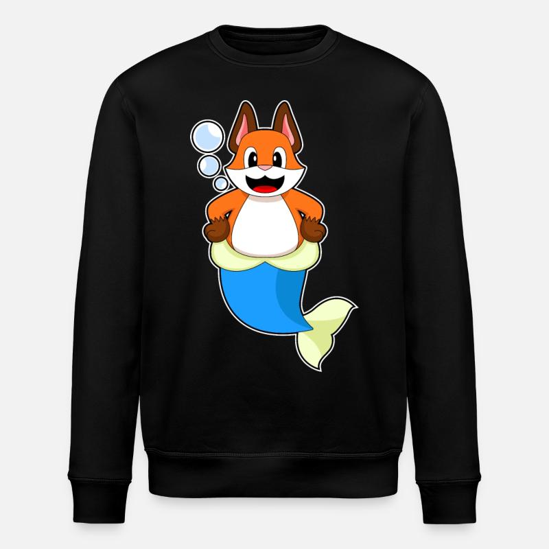 Renard sirène - Sweat bio ROLLER Stanley/Stella Unisexe - noir