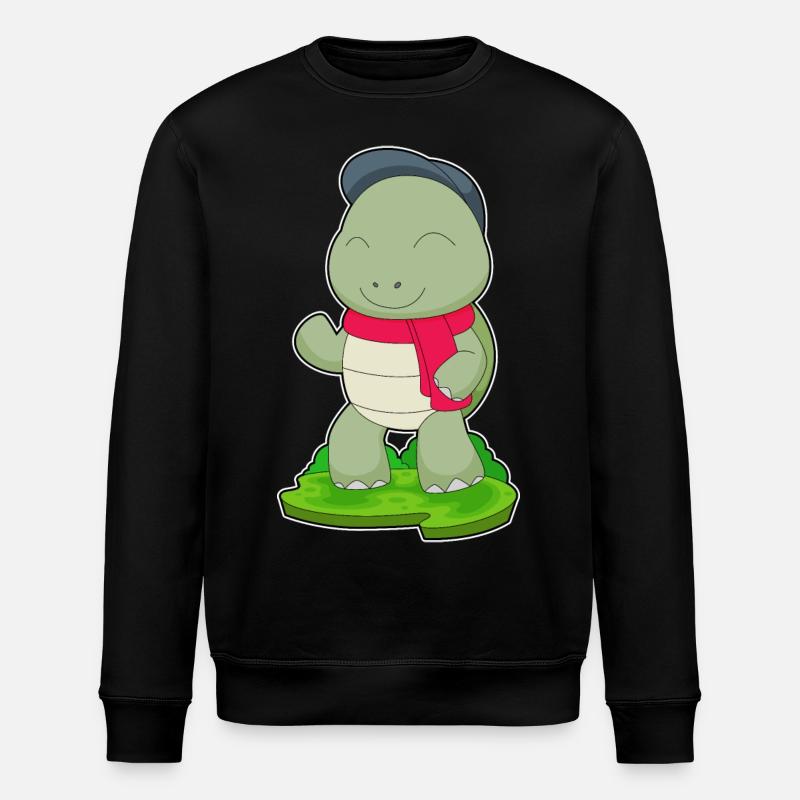 Turtle Scarf - Stanley/Stella ROLLER Unisex Organic Sweatshirt - black