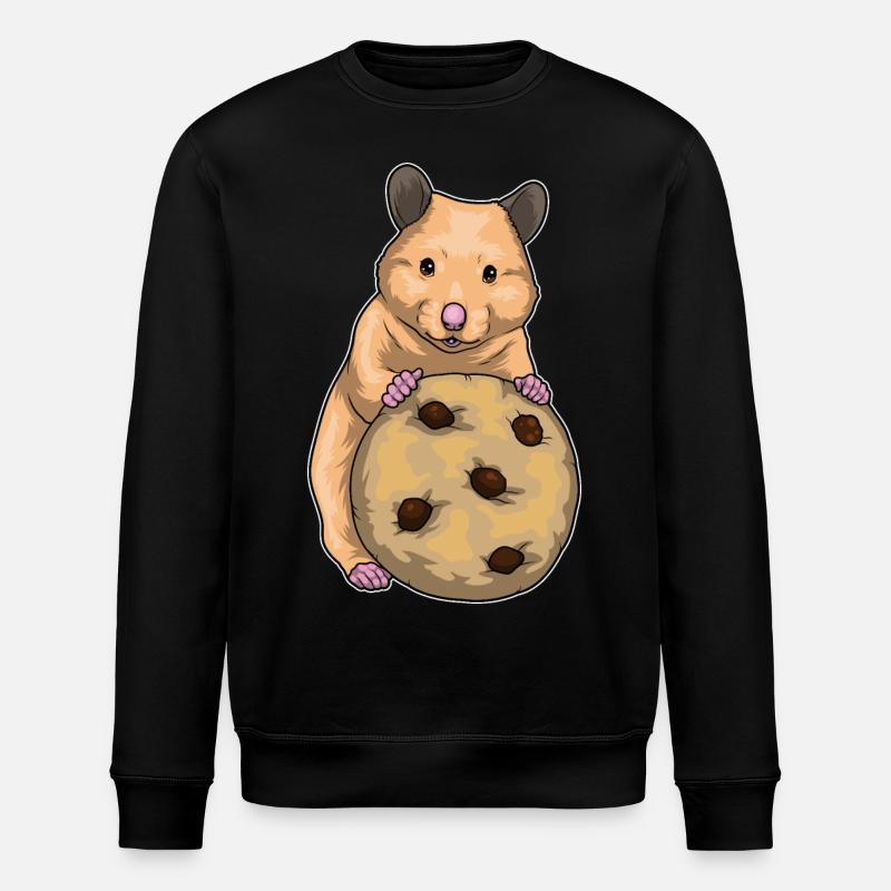 Hamster Cookie - Stanley/Stella ROLLER Unisex Organic Sweatshirt - black