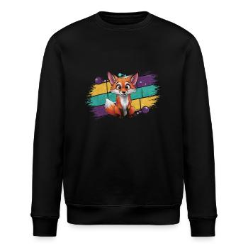 Renard - Illustration - Sweat bio ROLLER Stanley/Stella Unisexe - noir - Devant - Nik (191cm)