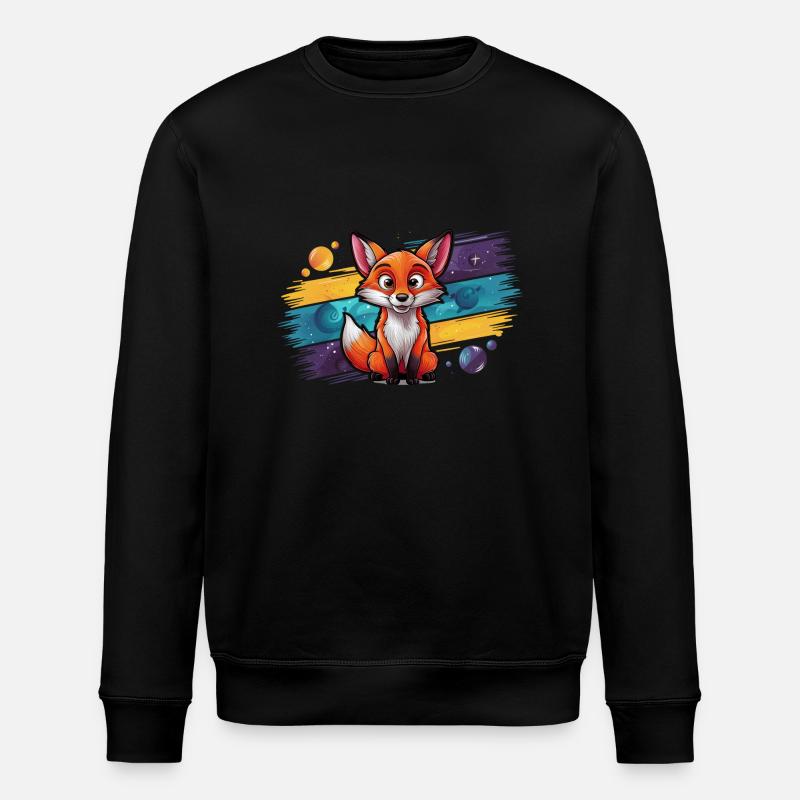 Fuchs - Illustration - Stanley/Stella Unisex Bio-Sweatshirt ROLLER - Schwarz