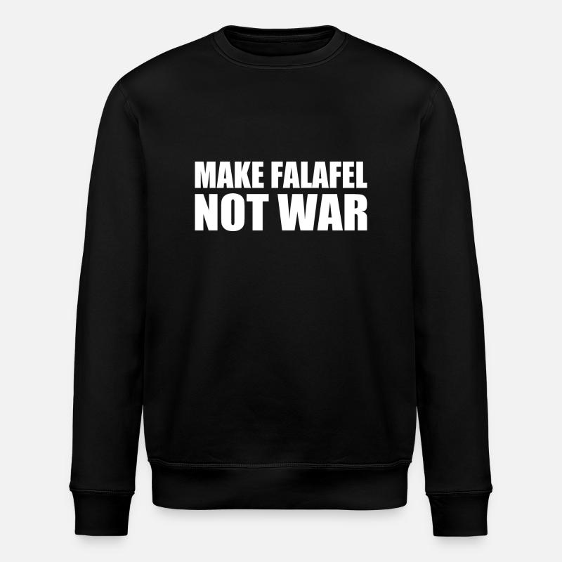 Make falafel not war - Stanley/Stella Unisex Bio-Sweatshirt ROLLER - Schwarz