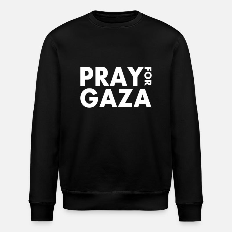 Pray for gaza - Stanley/Stella Unisex Bio-Sweatshirt ROLLER - Schwarz
