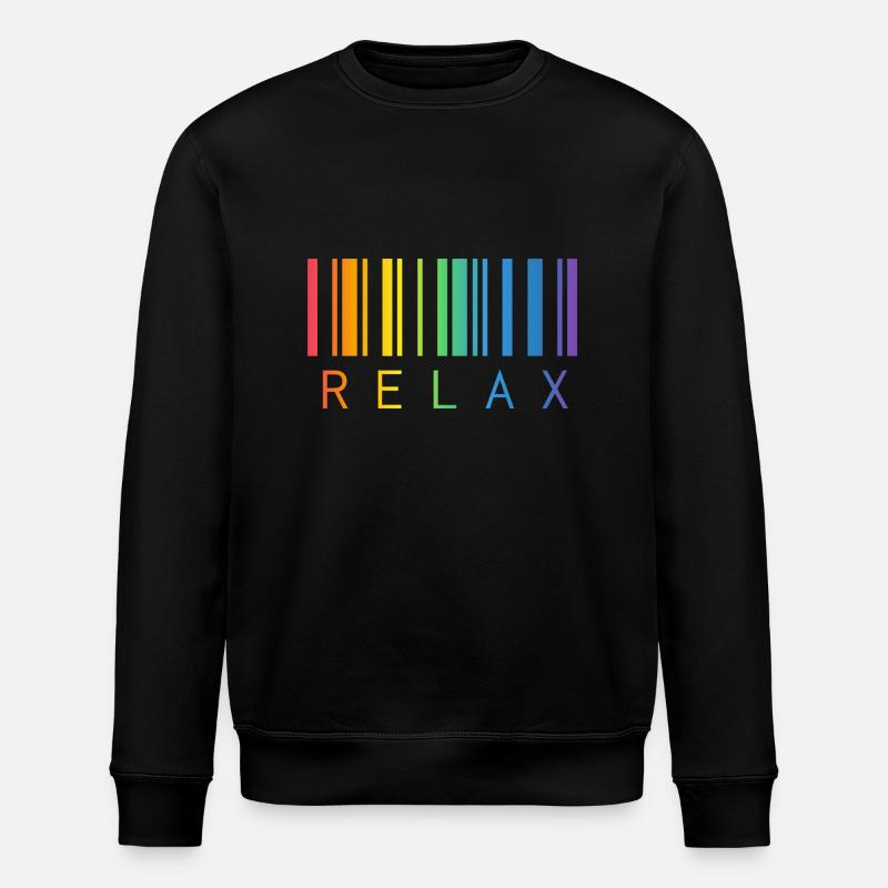 RELAX BARCODE STRICHCODE - Stanley/Stella Unisex Bio-Sweatshirt ROLLER - Schwarz