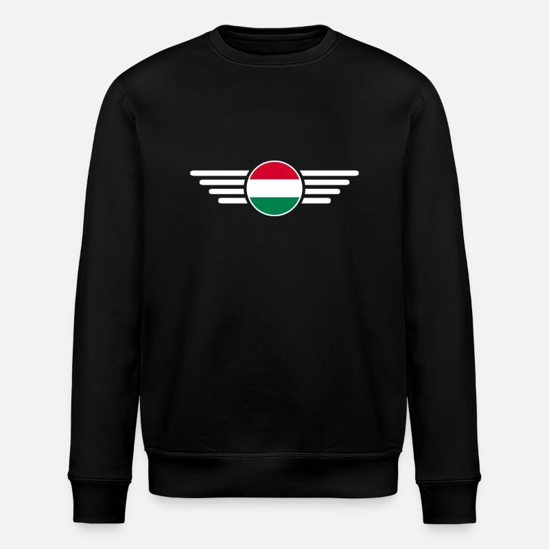Ungarn Stil Design T-Shirt - Stanley/Stella Unisex Bio-Sweatshirt ROLLER - Schwarz