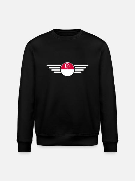 Singapore Style Design T-Shirt - Stanley/Stella ROLLER Unisex Organic Sweatshirt - black