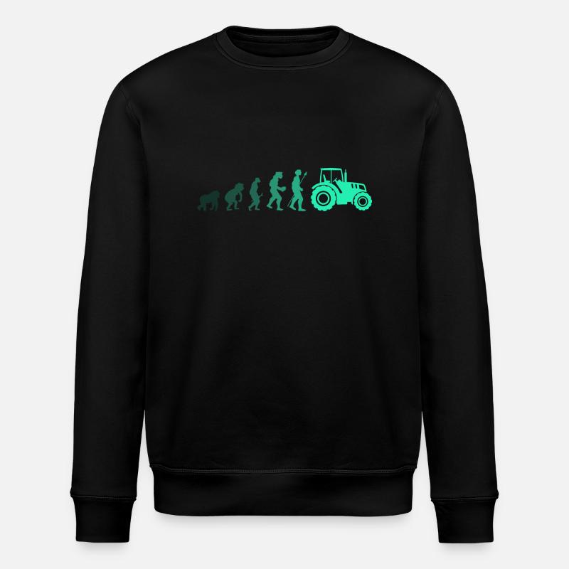 Tractor evolution - Stanley/Stella ROLLER Unisex Organic Sweatshirt - black