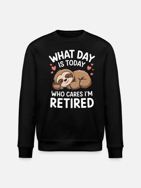 Sloth Sloths Sleeping Lazy - Stanley/Stella ROLLER Unisex Organic Sweatshirt - black