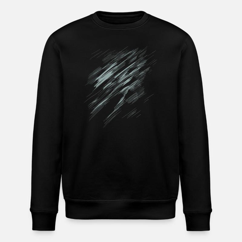 Hatching Background - Diagonal Structure - Stanley/Stella ROLLER Unisex Organic Sweatshirt - black