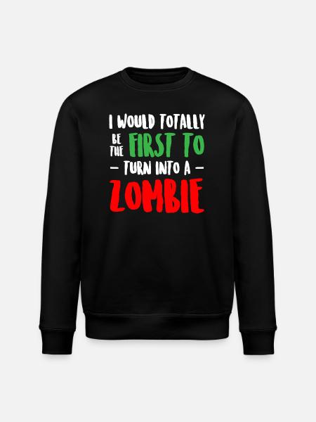 Funny Zombie - Stanley/Stella ROLLER Unisex Organic Sweatshirt - black