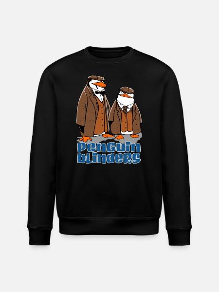 Penguin Funny Animals - Stanley/Stella ROLLER Unisex Organic Sweatshirt - black