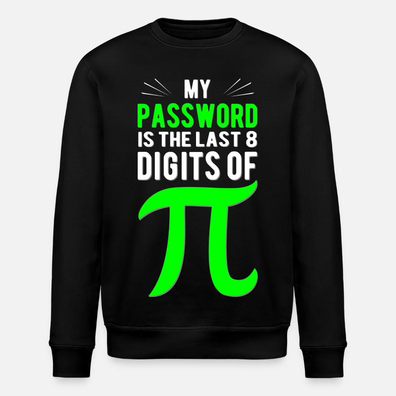 Passwort ist Pi Ziffern - Stanley/Stella Unisex Bio-Sweatshirt ROLLER - Schwarz