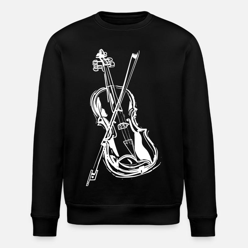 Dessin de violon - Sweat bio ROLLER Stanley/Stella Unisexe - noir