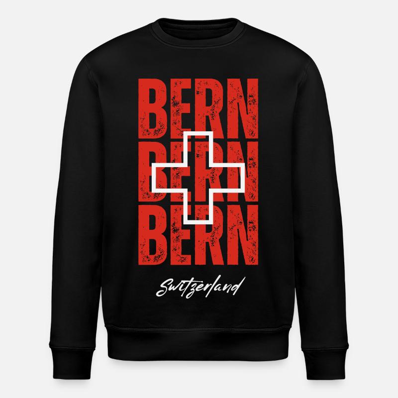 J’aime Berne, souvenir de Berne - Sweat bio ROLLER Stanley/Stella Unisexe - noir