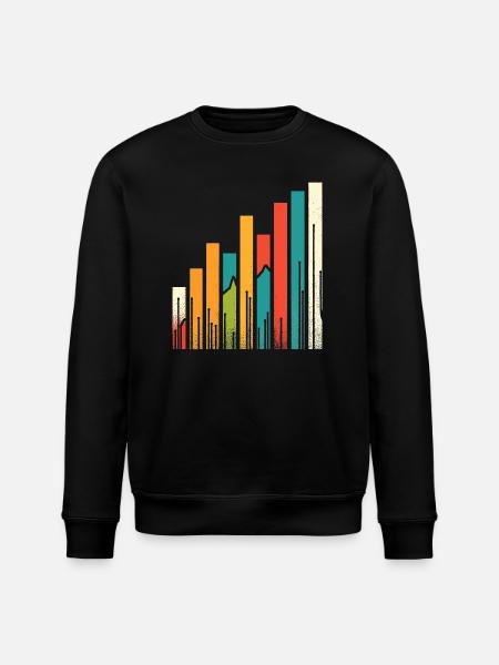 Datenanalyse & Diagramme - Visuelle Geschenkidee - Stanley/Stella Unisex Bio-Sweatshirt ROLLER - Schwarz