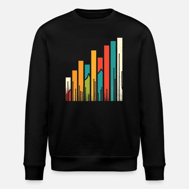 Datenanalyse & Diagramme - Visuelle Geschenkidee - Stanley/Stella Unisex Bio-Sweatshirt ROLLER - Schwarz