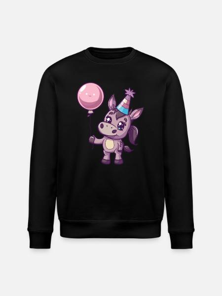 Donkey Birthday Baby - Stanley/Stella ROLLER Unisex Organic Sweatshirt - black