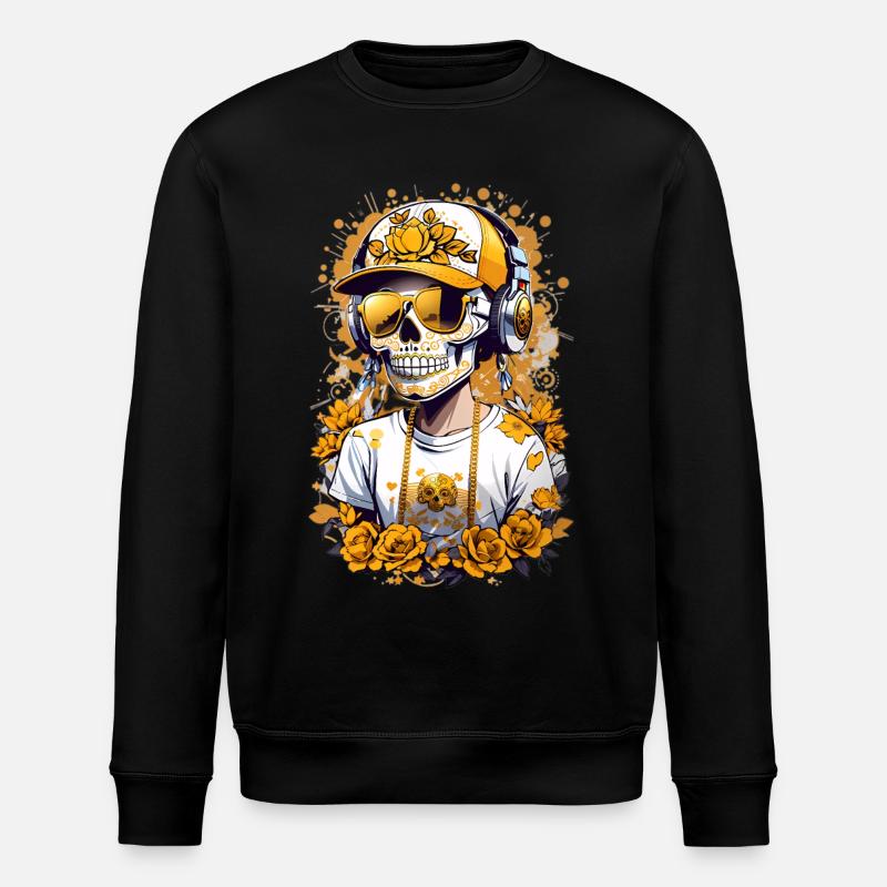 Crâne de sucre - Sweat bio ROLLER Stanley/Stella Unisexe - noir