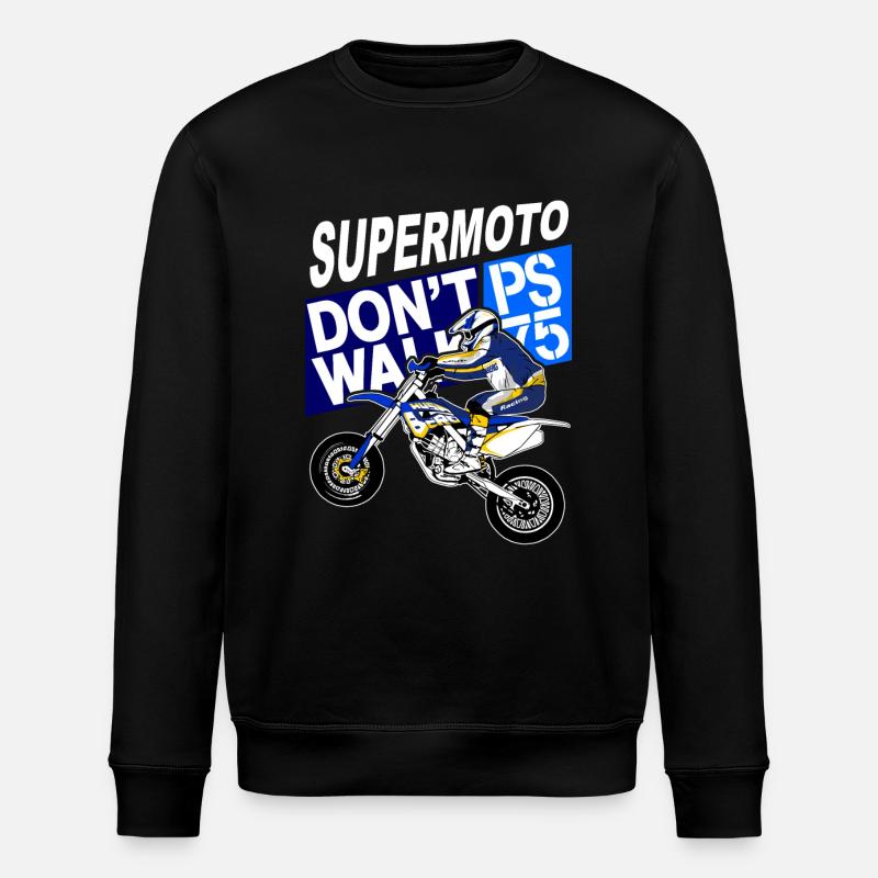 Supermoto - Supermotard - Stanley/Stella ROLLER Unisex Organic Sweatshirt - black