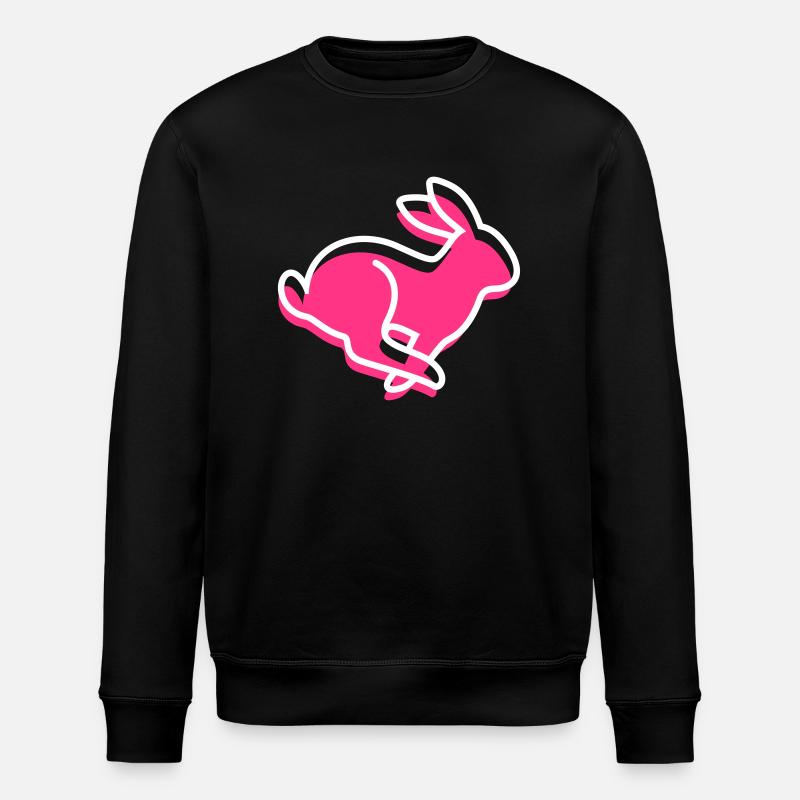 A Running Hare - Stanley/Stella ROLLER Unisex Organic Sweatshirt - black