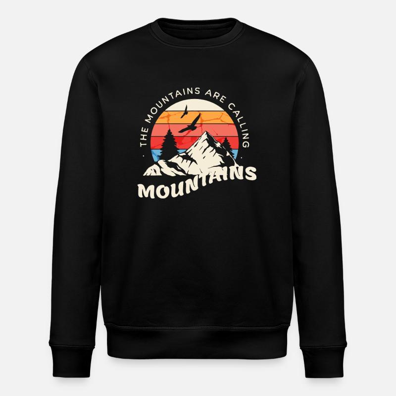 Berge, Berge - Stanley/Stella Unisex Bio-Sweatshirt ROLLER - Schwarz