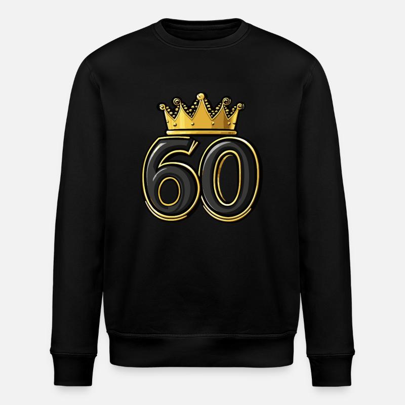 60 Number Crown - Stanley/Stella ROLLER Unisex Organic Sweatshirt - black