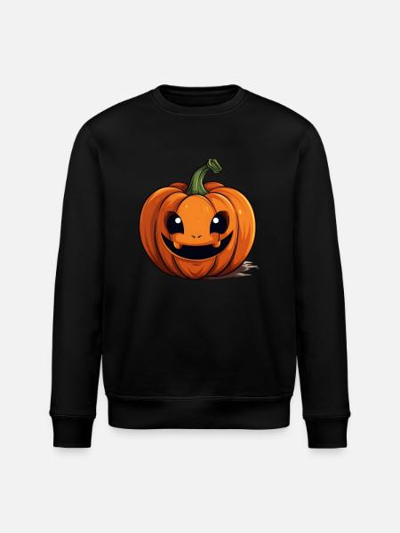 Cute Pumpkin - Stanley/Stella ROLLER Unisex Organic Sweatshirt - black