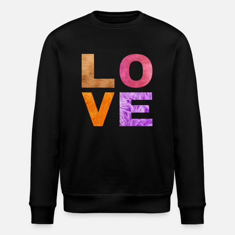 L O V E - Stanley/Stella ROLLER Unisex Organic Sweatshirt - black