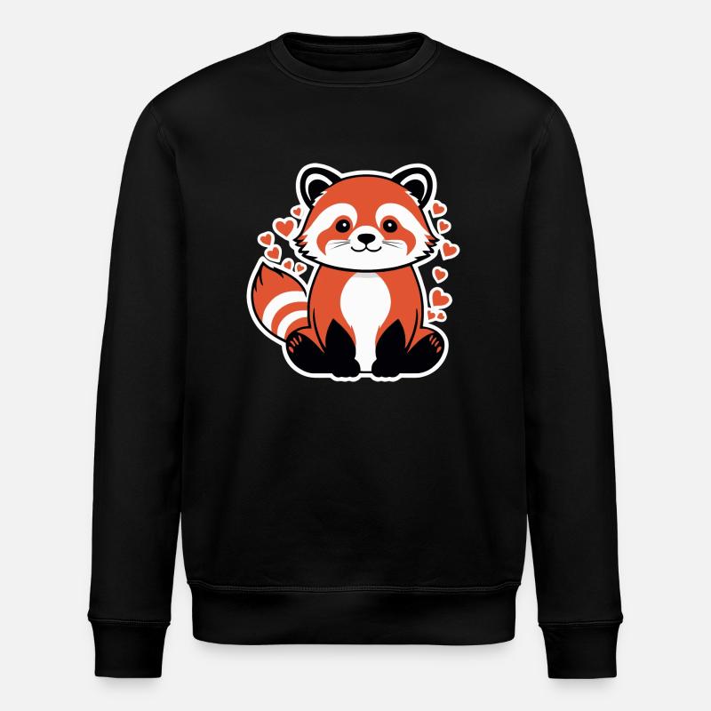 Heartfelt Red Panda - Stanley/Stella Unisex Bio-Sweatshirt ROLLER - Schwarz