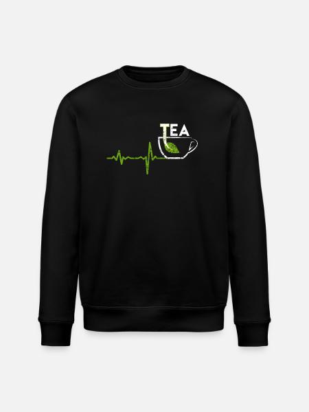 Heartbeat tea gift - Stanley/Stella ROLLER Unisex Organic Sweatshirt - black