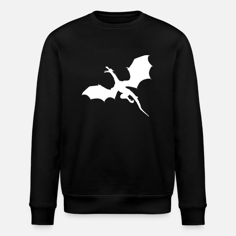 Flying dragon - Stanley/Stella ROLLER Unisex Organic Sweatshirt - black