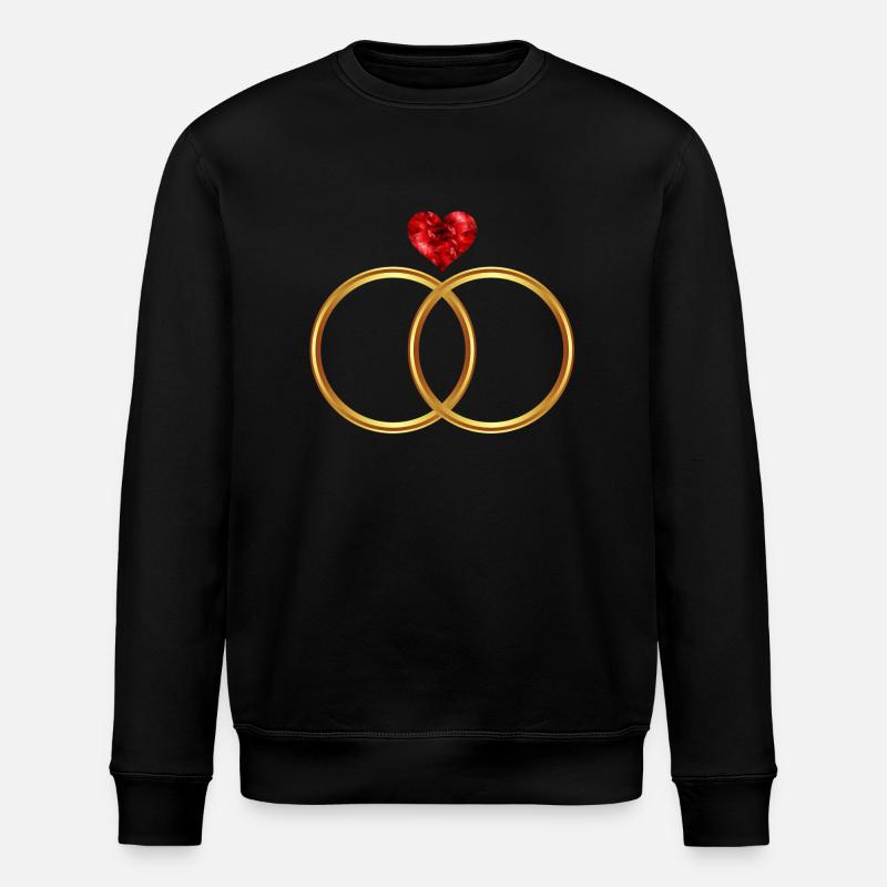 wedding anniversary, bridal shower, l - Stanley/Stella ROLLER Unisex Organic Sweatshirt - black