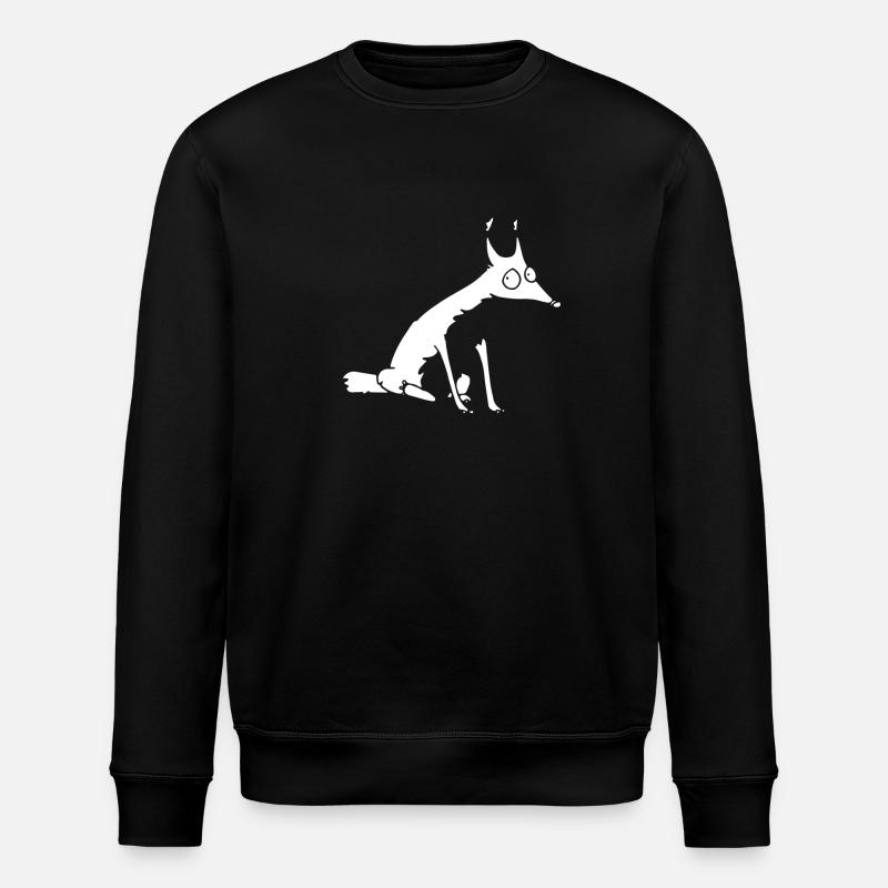 renard blanc n ° 1 - Sweat bio ROLLER Stanley/Stella Unisexe - noir