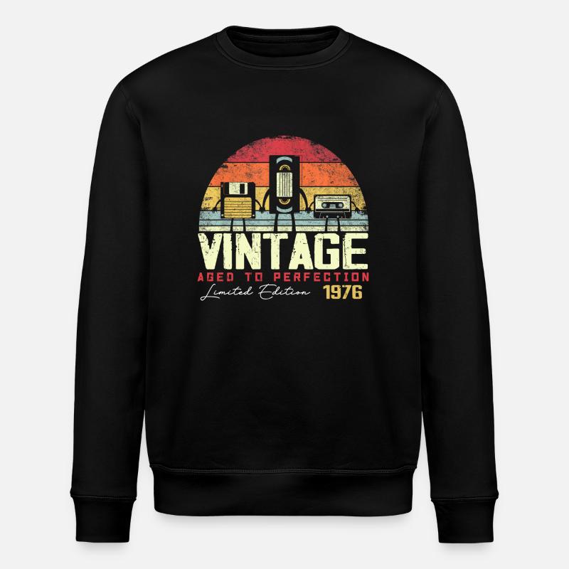 Cadeau Millésime 1976 - Sweat bio ROLLER Stanley/Stella Unisexe - noir