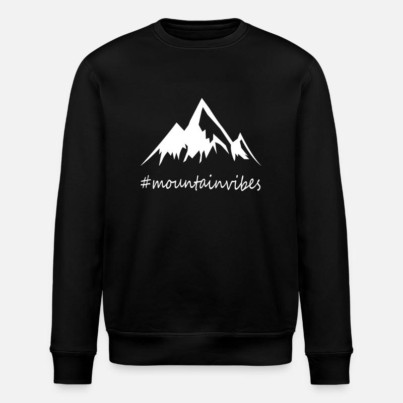 mountains - Stanley/Stella ROLLER Unisex Organic Sweatshirt - black