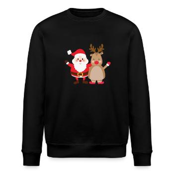 rudolph santa - Stanley/Stella Unisex Bio-Sweatshirt ROLLER - Schwarz - Vorne - Nik (191cm)