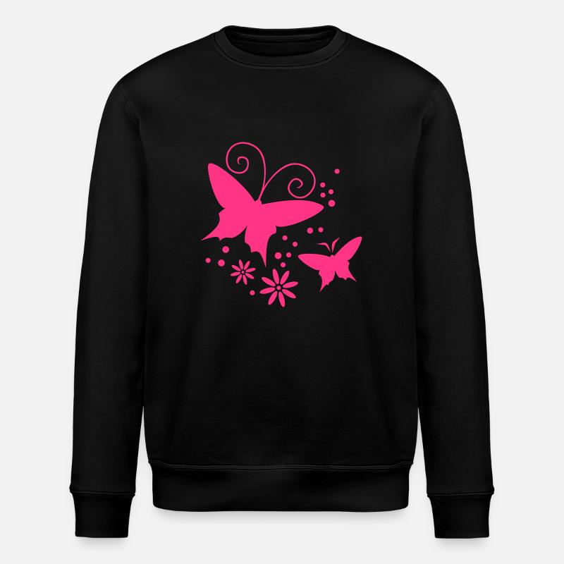 papillon souple, fleur - Sweat bio ROLLER Stanley/Stella Unisexe - noir