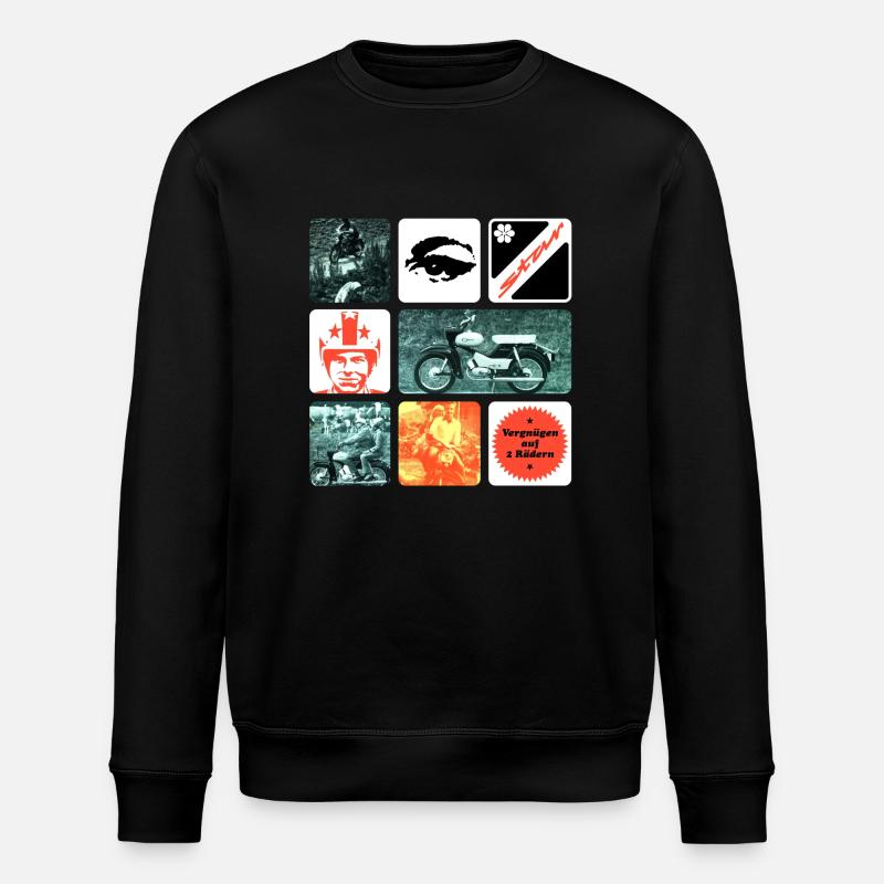 Simson Star Moped - Stanley/Stella ROLLER Unisex Organic Sweatshirt - black