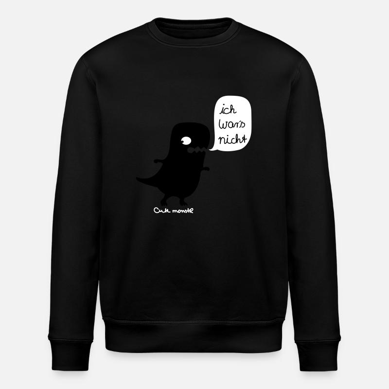 Ich wars nicht Dino - Stanley/Stella Unisex Bio-Sweatshirt ROLLER - Schwarz