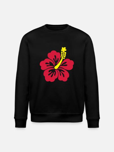 hibiscus tahiti - Stanley/Stella ROLLER Unisex Organic Sweatshirt - black