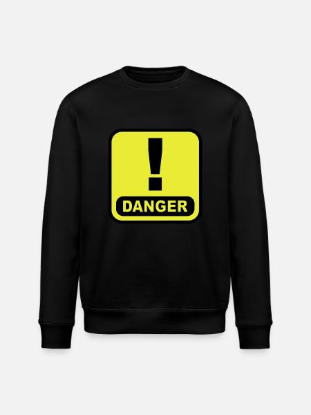 Danger Ausrugezeichen - Stanley/Stella Unisex Bio-Sweatshirt ROLLER - Schwarz