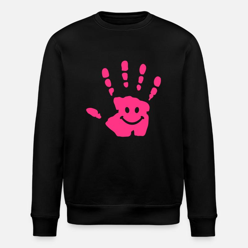 hand Lächeln - Stanley/Stella Unisex Bio-Sweatshirt ROLLER - Schwarz