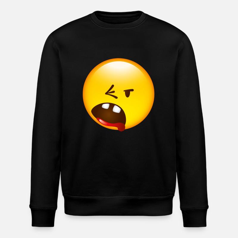 Smiley Break - Stanley/Stella ROLLER Unisex Organic Sweatshirt - black