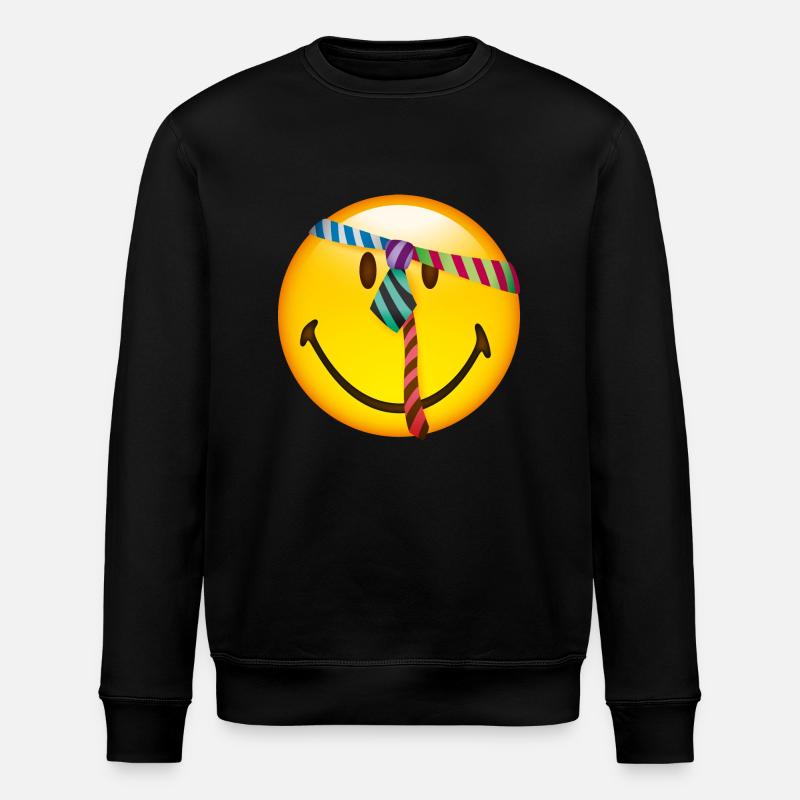Smiley Tie - Stanley/Stella ROLLER Unisex Organic Sweatshirt - black