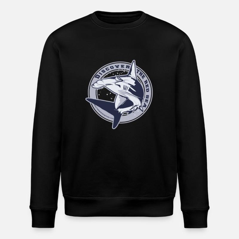 Hammerhead in circle - Stanley/Stella ROLLER Unisex Organic Sweatshirt - black
