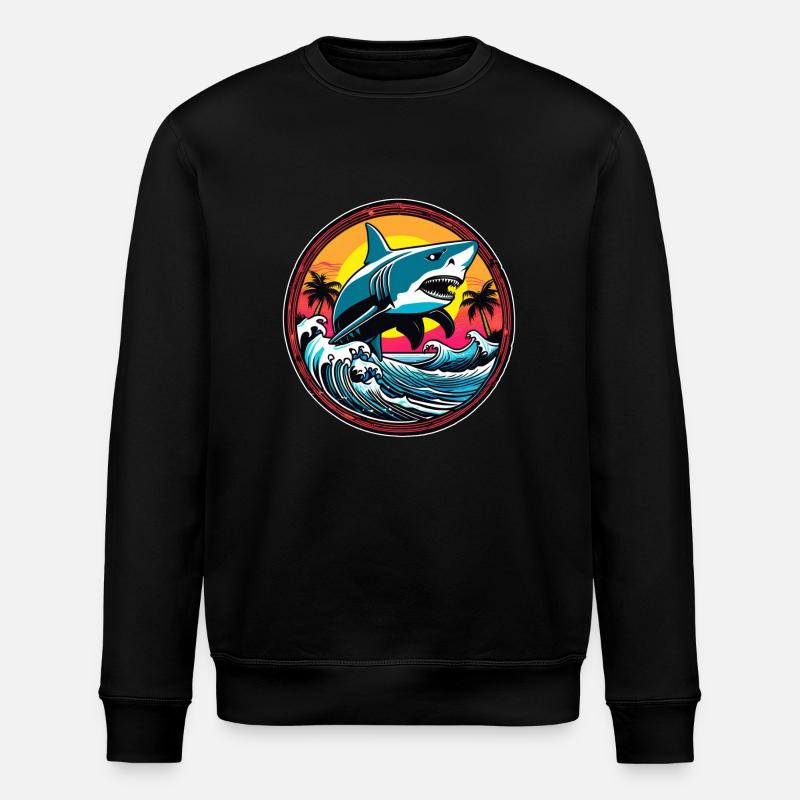 shark - Stanley/Stella ROLLER Unisex Organic Sweatshirt - black