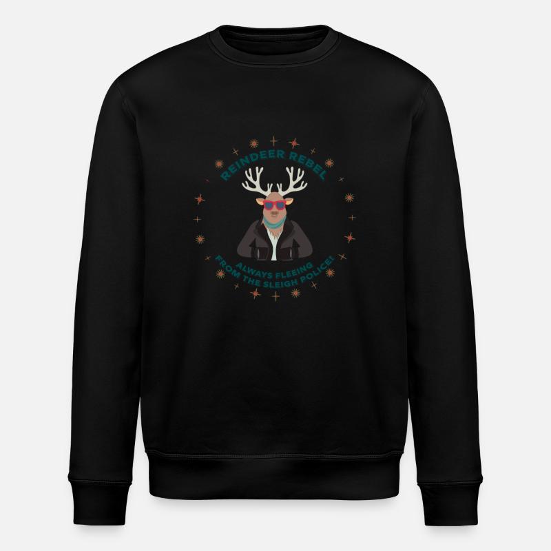 Reindeer Rebell - Stanley/Stella Unisex Bio-Sweatshirt ROLLER - Schwarz